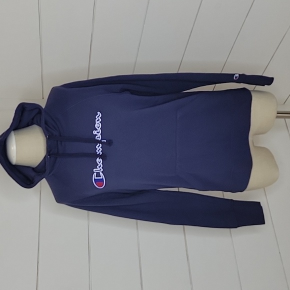 Champion Other - CHAMPION small navy blue with white embroidered logo hoodie